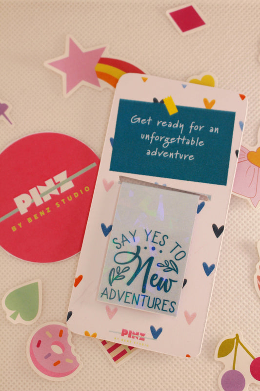 Say YES to New Adventures - Magnetic Bookmarks